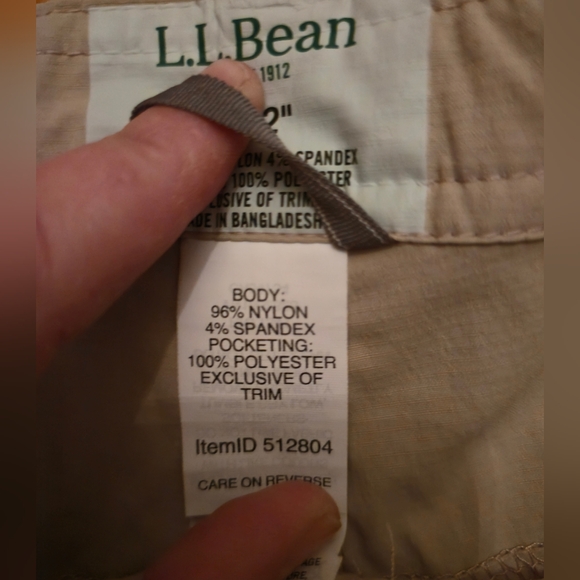 Mens LLBean Tropicwear Pants, Large (36-38) with 32" inseam - Picture 4 of 5